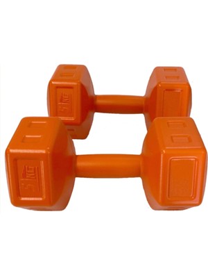 PremiumPort Turuncu 5 kg Dambıl Seti, 2’li, Toplam 10 Kg, Spor ve Egzersiz Için Ideal
