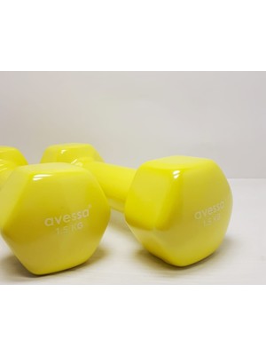 PremiumPort 1,5 kg Pvc Dambıl Seti, Sağlam ve Hafif Egzersiz Ağırlığı