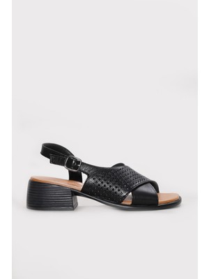 Fast Step Hakiki Deri  Kadın Klasik Terlik 283ZA894