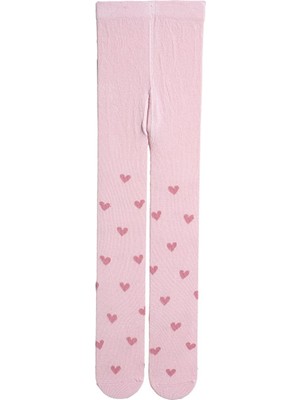 Hellobaby Hellobaby Kız Bebek Külotlu Çorap Kalp Baskılı Yok