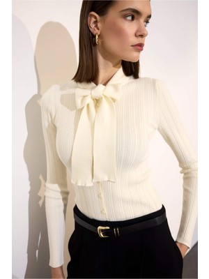 DeFacto Fitted Fiyonk Yaka Triko Kazak G8671AX26SP