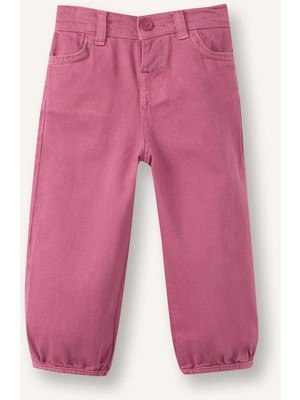 DeFacto Regular Fit Esnek Bantlı Paça Gabardin Pantolon Kız Bebek G8139A526SP