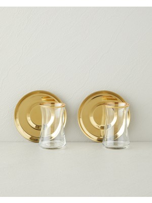 English Home Elise Çelik 4 Parça 2 Kişilik Çay Seti 170 ml Gold