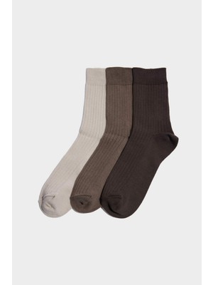DeFacto Erkek 3lü Pamuklu Uzun ÇORAP H0395AXNS