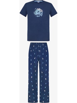 Penti Erkek Renkli Sailing Night Pijama Takımı