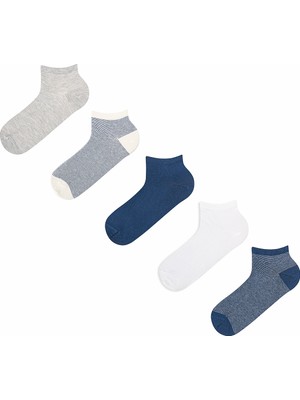 Penti Erkek Renkli Coastal Blues 5'li Patik Çorap