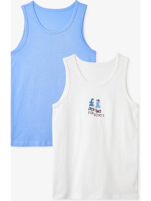 Penti Mavi Erkek Çocuk Chess Pamuklu 2'li Atlet