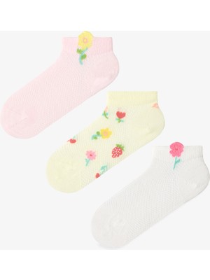 Penti Renkli Kız Çocuk Color Bouquet 3'lü Patik Çorap