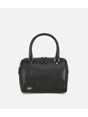 Hotiç 03CAH316720A100 KADIN Deri Siyah Fermuarlı Omuz Çantası