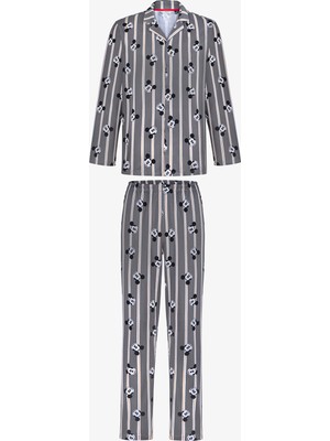 Penti Erkek Renkli Lic-Mickey Gömlek Pijama Takımı