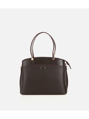 Hotiç 03CAH319270A480 KADIN Deri Kahverengi Gold Detaylı Omuz Çantası