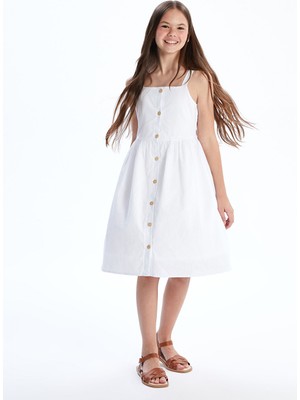 Lc Waikiki Yeni Sezon Kare Yaka Kız Çocuk Elbise