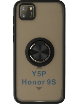 Pazarcan Y5P Kılıf Montreal Yüzüklü Silikon Kapak - Siyah