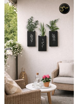 3art Metal Dekorasyon Duvar Saksısı –  Dekoratif Duvar Çiçekliği  Balkon, Bahçe & Salon Duvar Dekoru