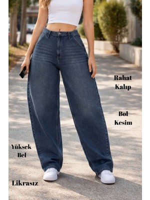 Cedy Denim Cedy Denım Kadın Yüksek Bel Baggy Skater Jean