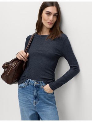 Marks & Spencer Uzun Kollu Parıltı Detaylı Bluz