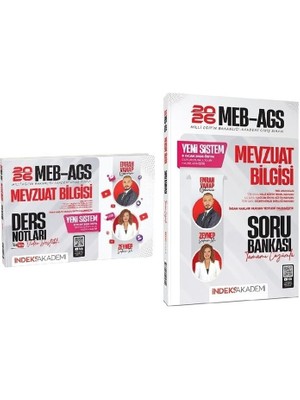 Yeni Ags Sistemi - Indeks Akademi 2026 Meb-Ags Mevzuat Bilgisi Video Ders Notları + Soru Bankası 2 Li Set - Emrah Vahap Özkaraca, Zeynep Salman Içli Indeks Akademi Yayıncılık