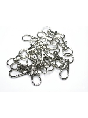 Orhan Çanta 1000 Adet 0.8 cm Balık Kanca Nikel (Gümüş) Metal Çanta ve Cüzdan Askı Klipsi