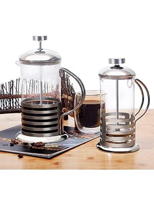 Ttt Paslanmaz Çelik Gövdeli French Press Kahve ve Çay Demleme Aparatı