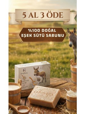 Sapovera Eşek Sütü Sabunu Doğal El Yapımı Cilt Bakımına Uygun