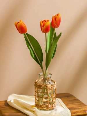 LC Waikiki Turuncu Dekoratif Yapay Çiçek 43 cm  (S6)