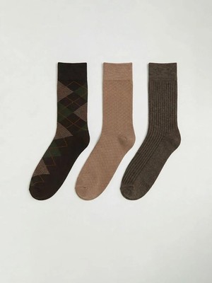 LC Waikiki Karışık Desenli Erkek Soket Çorap 3 Lü  (S6)