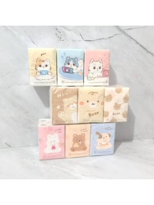 Ttt Sevimli Figürlü Çocuk Mendili 9'lu Paket