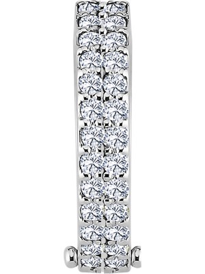 Sirius Pırlanta Taşlı Büyük Halka Erkek Küpesi 0402E0043