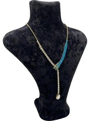 Megass Dekor Londra Model Süet Kumaş 22/18 cm Siyah Renk Kolye Sergileme Mankeni