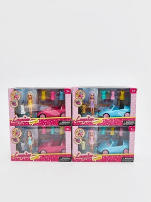 LC Waikiki Arabalı ve Köpekli Oyuncak Bebek  (S6)