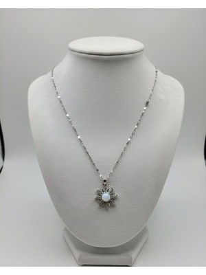 Suzi Shine Çelik Incili Güneş Kolye