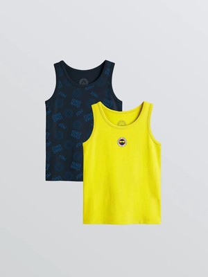 LC Waikiki Lacivert Fenerbahçe Baskılı Erkek Çocuk Atlet 2 Li  (S6)