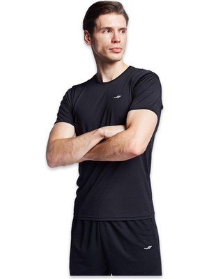 Lescon 26S-1220-26B Kısa Kol T Siyah Erkek T-Shirt