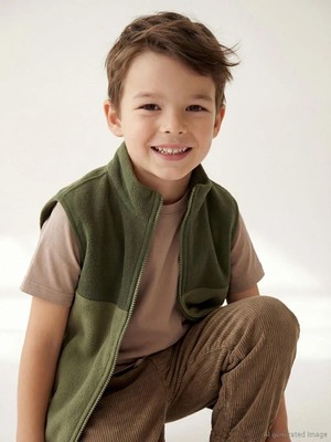 LC Waikiki Dik Yaka Erkek Çocuk Yelek  (S6)