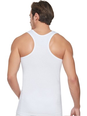 Tutku Erkek Beyaz Pamuk 6'lı Beyaz Erkek Rambo (Spor) Atlet-Beyaz-M