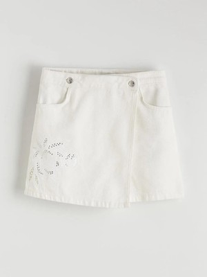 LC Waikiki Taşlı Kız Çocuk Jean Şort Etek  (S6)