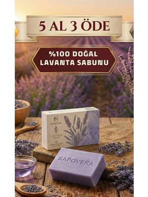 Sapovera Lavanta Sabunu Rahatlatıcı Temizlik Doğal El Yapımı-100 gr