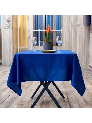 DNC Hometex Premium Keten Lacivert Düz Masa Örtüsü