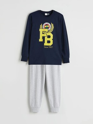 LC Waikiki Lacivert Fenerbahçe Baskılı Erkek Çocuk Pijama Takım  (S6)