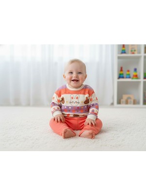 Buufuu Kız Bebek Takım Pamuklu Uzun Kollu Alt Üst