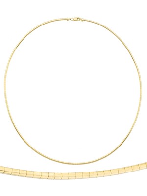 İryum Balıksırtı 14 Ayar Altın Kolye Gerdanlık-Orta