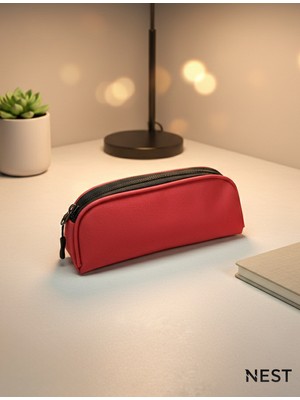 Nest Life Siyah Fermuarlı Gündelik Sert Kumaş Kalemlik