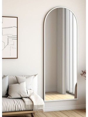 Esenhome DECOR Beyaz Çerçeveli Oval Duvar Aynası 60X180CM