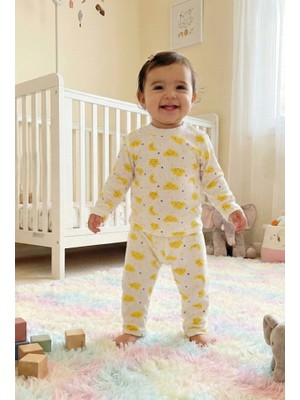 Buufuu Çocuk Takım Pamuk Ay Desenli 1-3 Yaş