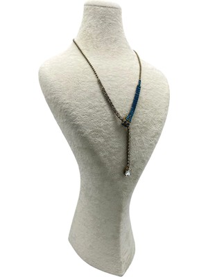 Megass Dekor Süet Kumaş Lidya Manken Krem Renk 42/20 cm Kolye Gerdanlık Takı Sergileme Mankeni