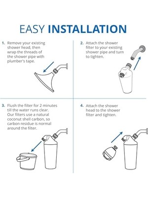 Duschfilter AQ4100 – Çıkarılabilir Bist% 91 Klor ve Chloramine