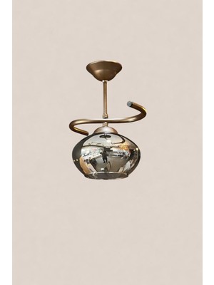 Kuzenler Modern Tekli Kahverengi Kasa Füme Basık Cam