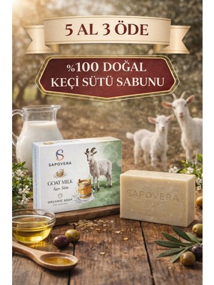 Sapovera Keçi Sütlü Sabun Nazik Cilt Temizliği Doğal El Yapımı