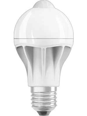 Braventa Collection + E27 Tabanlı, Sıcak Beyaz (2700K), 9 W, Hareket Sensörlü, Klasik Armut Şekli, 60W Ampul Için Yedek,