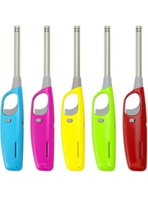 Braventa Collection Suwors 2’li Uzun Mutfak Çakmak Seti – Renkli Gazlı Ateşleme Çakmak, Ocak, Barbekü, Mum ve Kamp Için